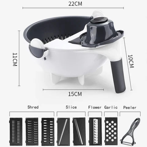 Multifunctional Vegetable Cutter With Drain Basket [free home delivery]